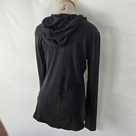 Prana Hoody Women's XS Charcoal Henley Neckline Kangaroo Pouch Long Sleeve - Picture 13 of 14